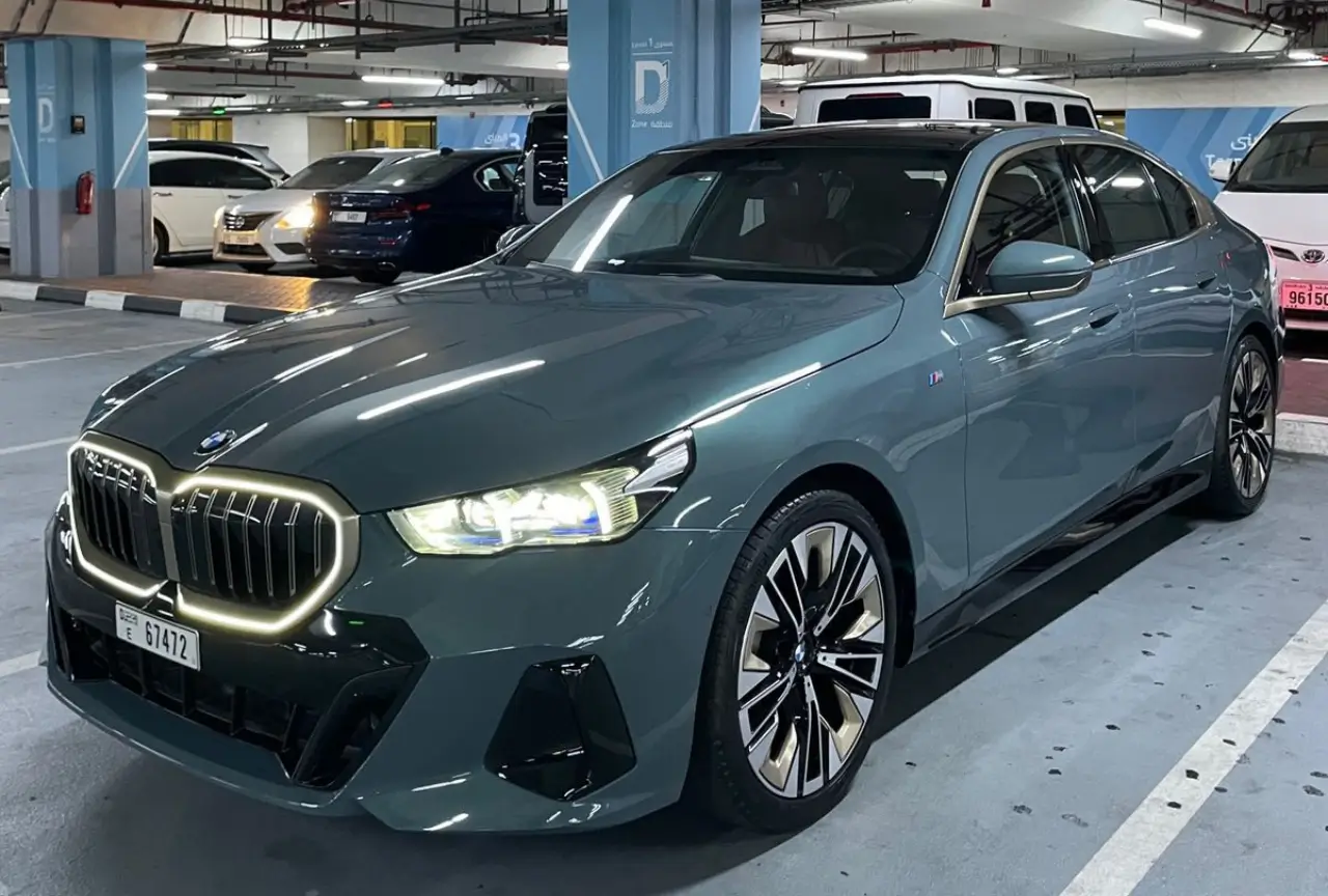 BMW 5 Series 2024 available for rental in Dubai front view