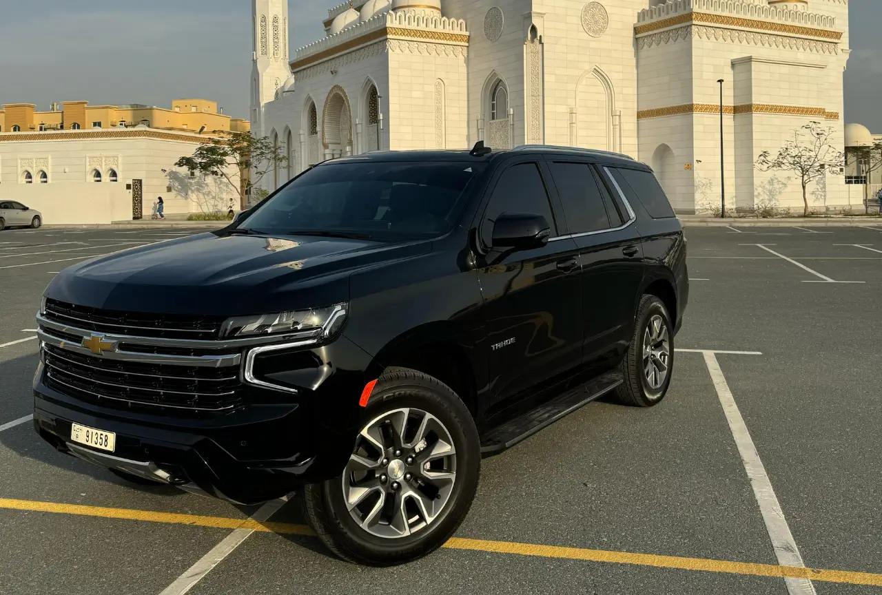 Black Chevrolet Tahoe 2024 front exterior in Dubai